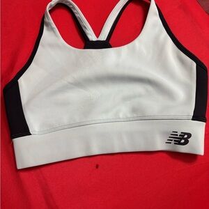 New Balance Women's Black and White Sports Bra